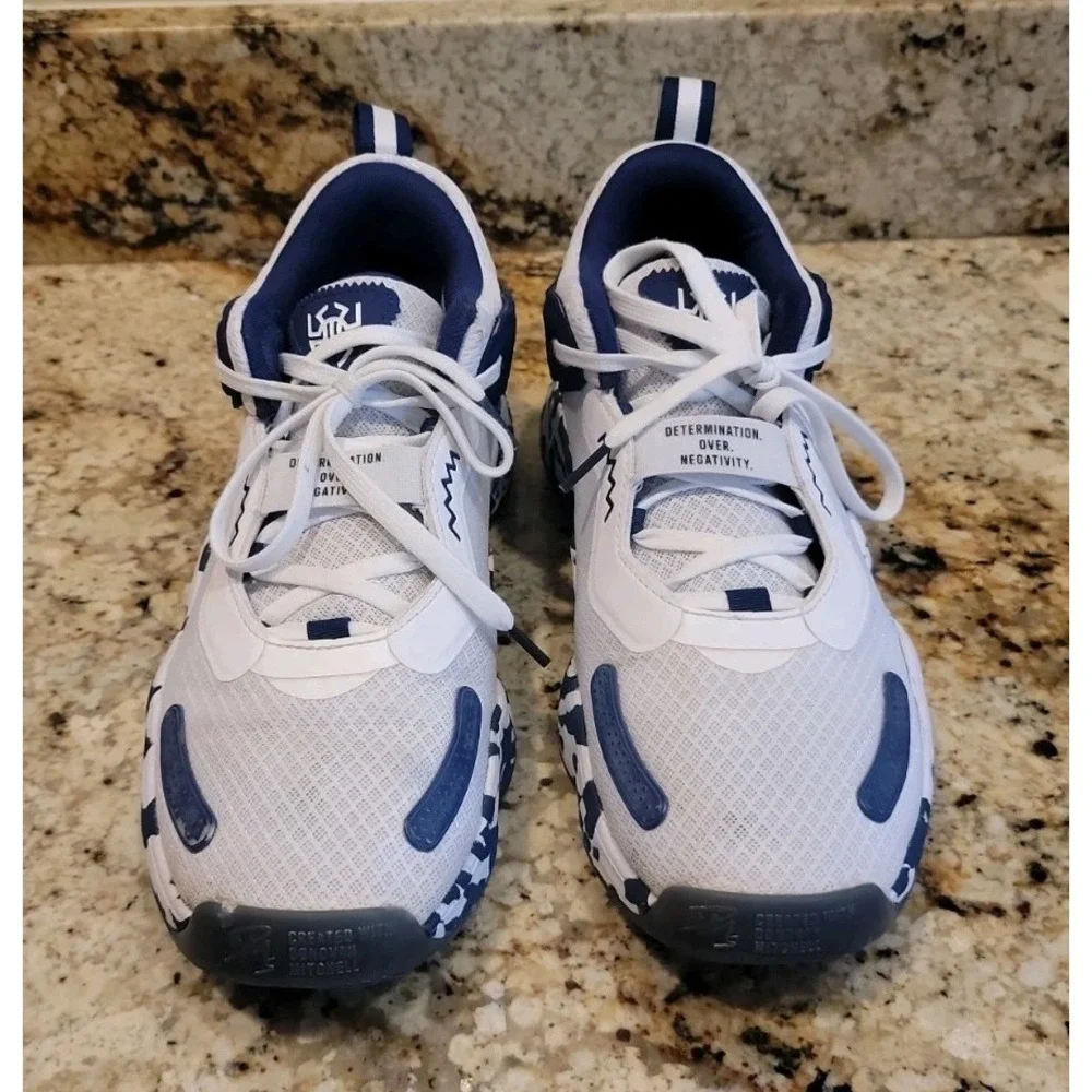 Adidas D.O.N Issue #3 Team Crew Men's 10 White Navy Blue Donovan Mitchell DON